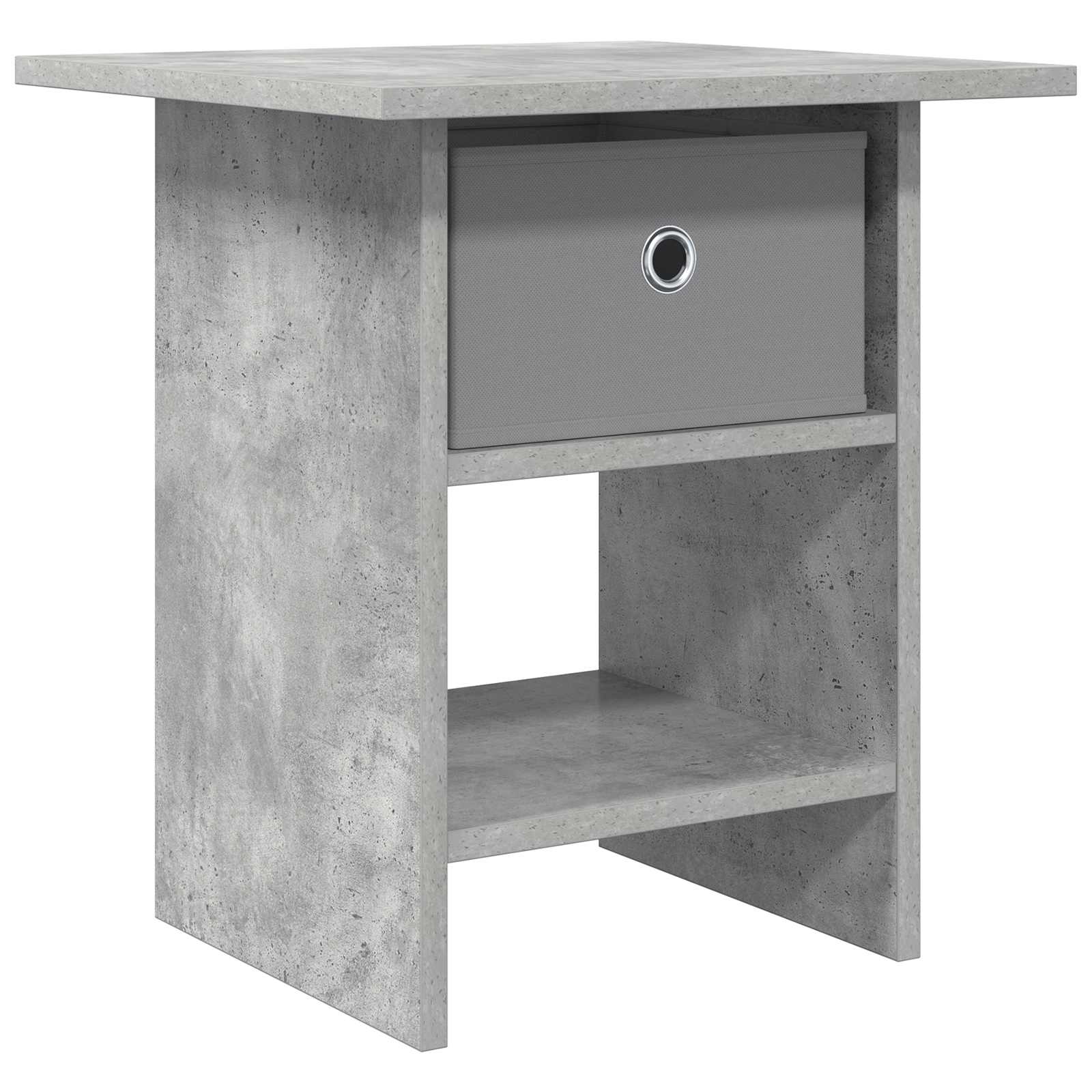 Nachtkastje met lade Beton Grijs 41 x 40 x 45 cm Bewerkt hout