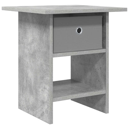 Nachtkastje met lade Beton Grijs 41 x 40 x 45 cm Bewerkt hout