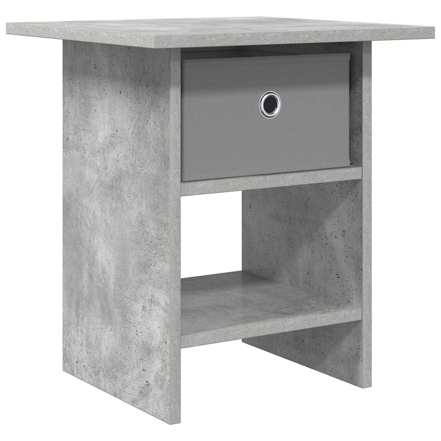 Nachtkastje met lade Beton Grijs 41 x 40 x 45 cm Bewerkt hout