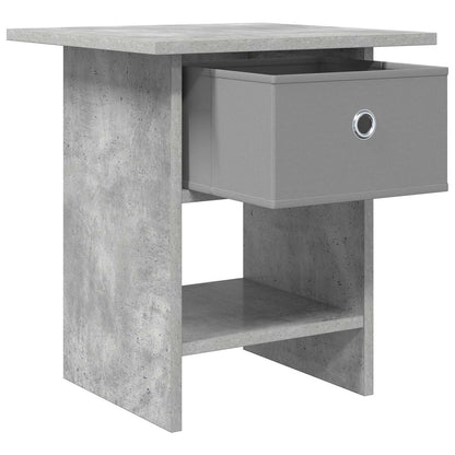 Nachtkastje met lade Beton Grijs 41 x 40 x 45 cm Bewerkt hout
