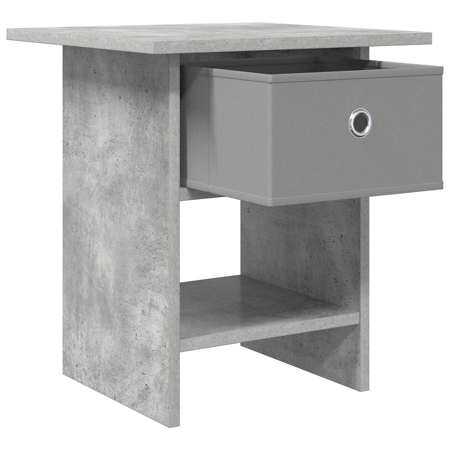 Nachtkastje met lade Beton Grijs 41 x 40 x 45 cm Bewerkt hout
