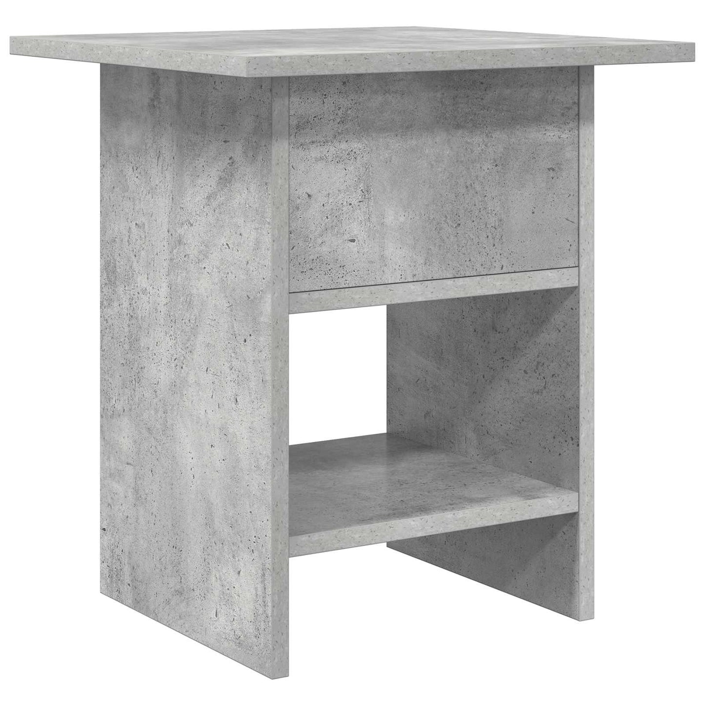 Nachtkastje met lade Beton Grijs 41 x 40 x 45 cm Bewerkt hout