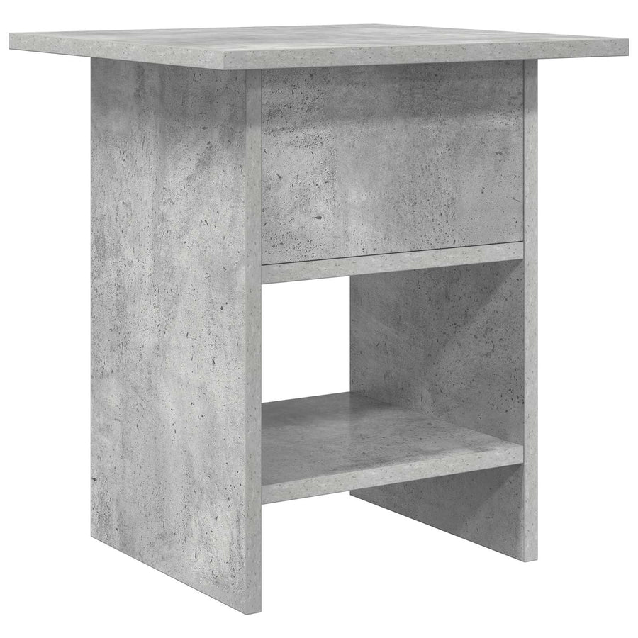 Nachtkastje met lade Beton Grijs 41 x 40 x 45 cm Bewerkt hout
