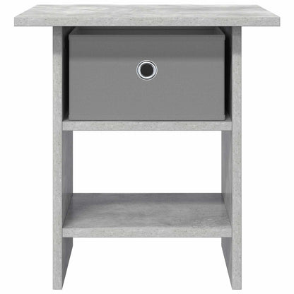 Nachtkastje met lade Beton Grijs 41 x 40 x 45 cm Bewerkt hout