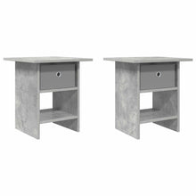 Nachtkastje 2 pcs Beton Grijs 41 x 40 x 45 cm Bewerkt hout