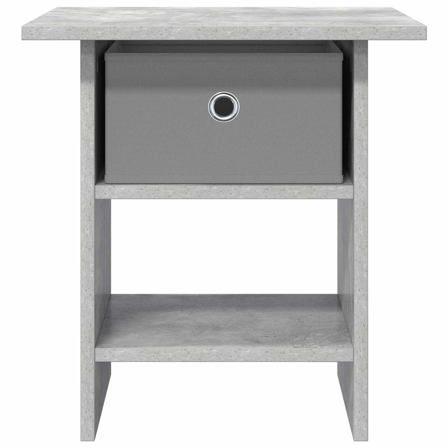 Nachtkastje 2 pcs Beton Grijs 41 x 40 x 45 cm Bewerkt hout