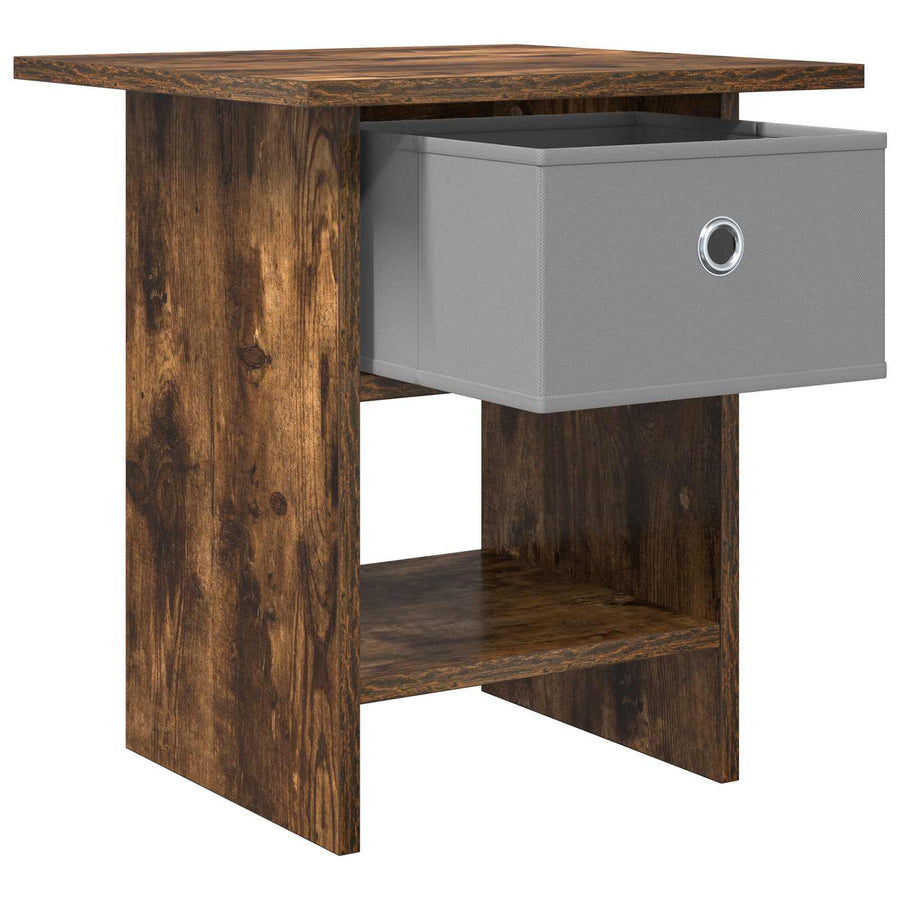 Nachtkastje 2 pcs Gerookt eiken 41 x 40 x 45 cm Bewerkt hout