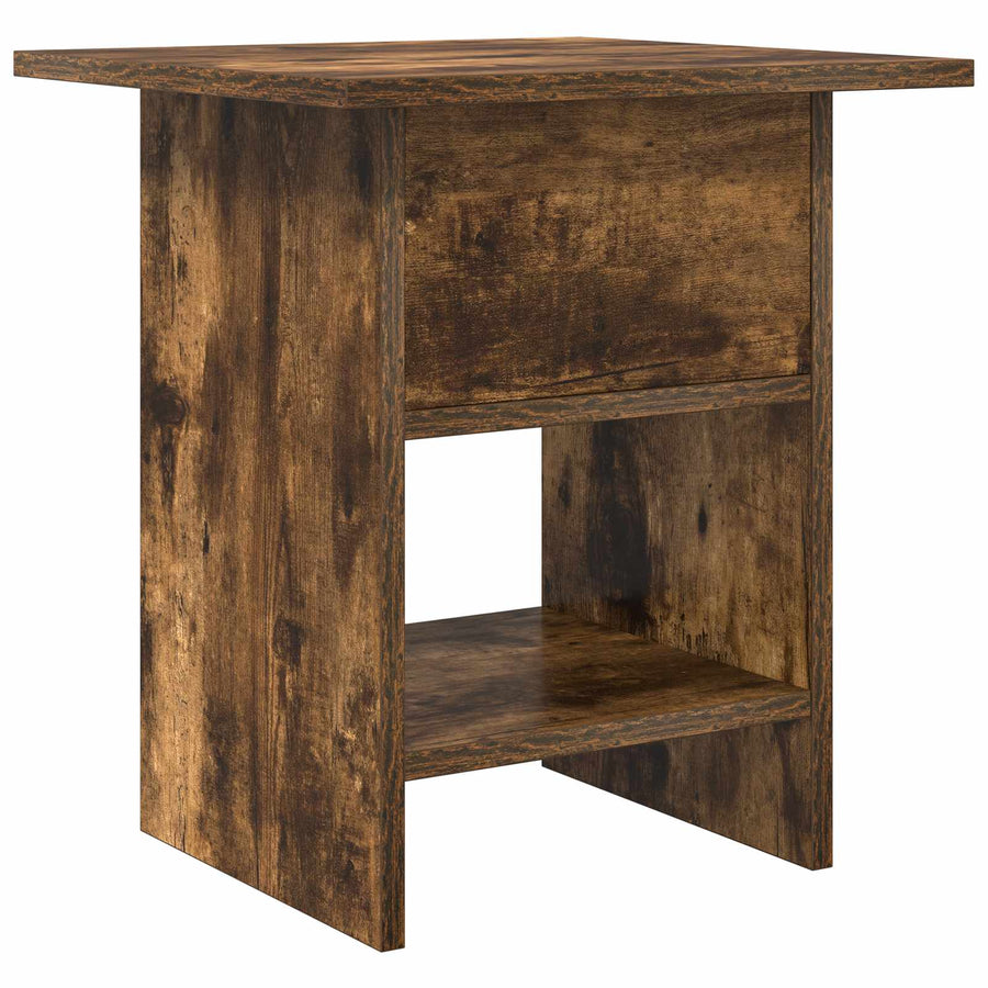 Nachtkastje 2 pcs Gerookt eiken 41 x 40 x 45 cm Bewerkt hout
