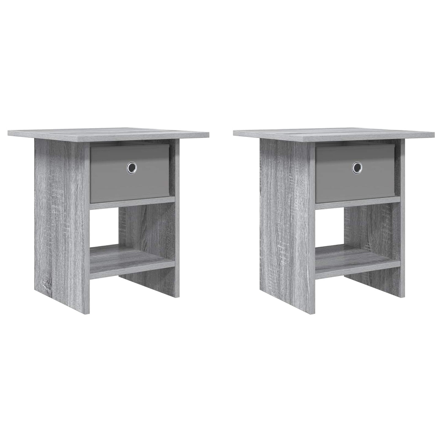 Nachtkastje 2 pcs Grijs Sonoma 41 x 40 x 45 cm Bewerkt hout