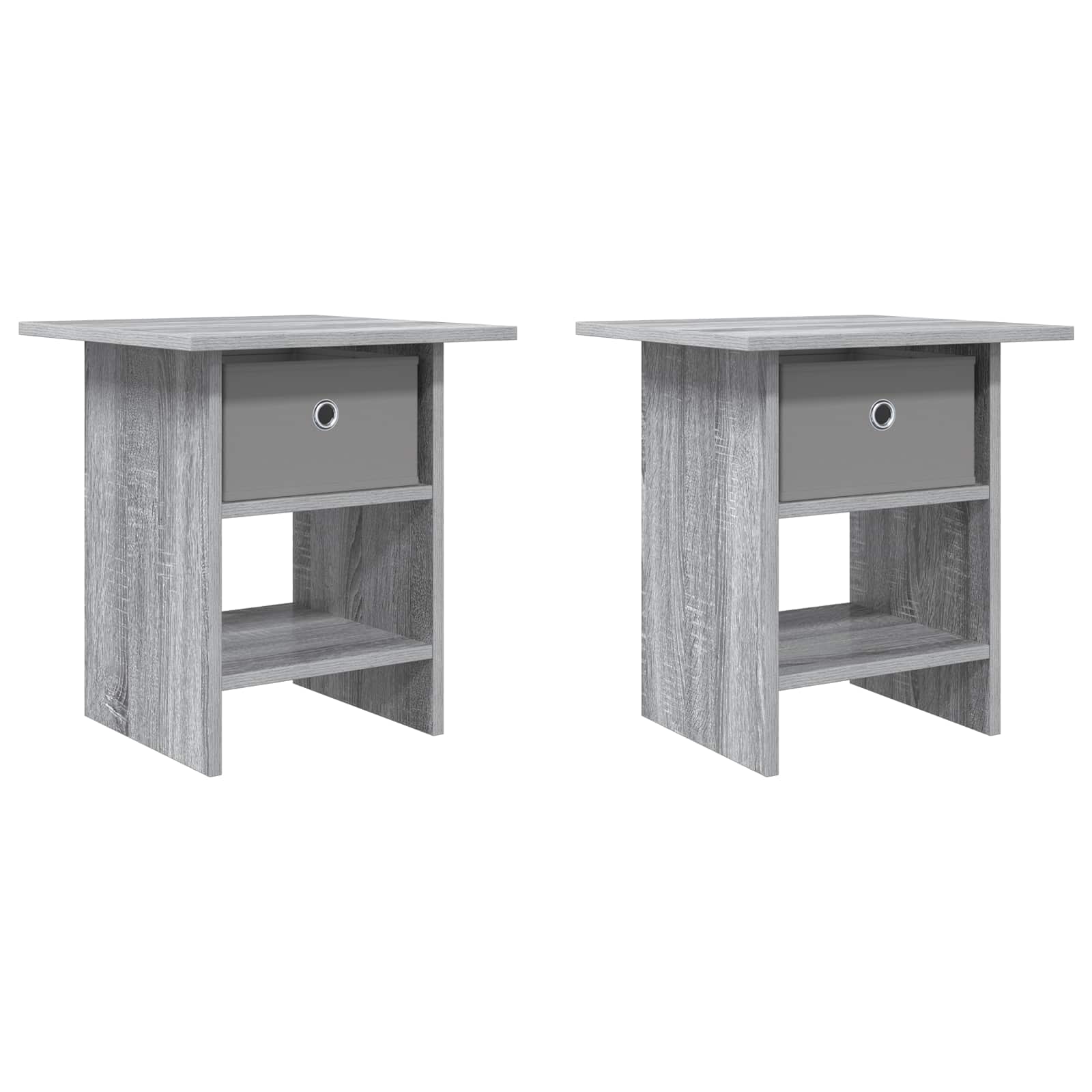 Nachtkastje 2 pcs Grijs Sonoma 41 x 40 x 45 cm Bewerkt hout