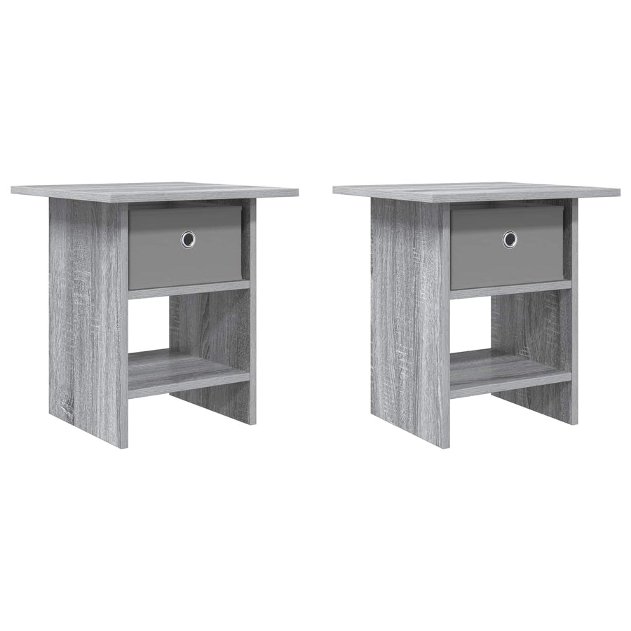 Nachtkastje 2 pcs Grijs Sonoma 41 x 40 x 45 cm Bewerkt hout