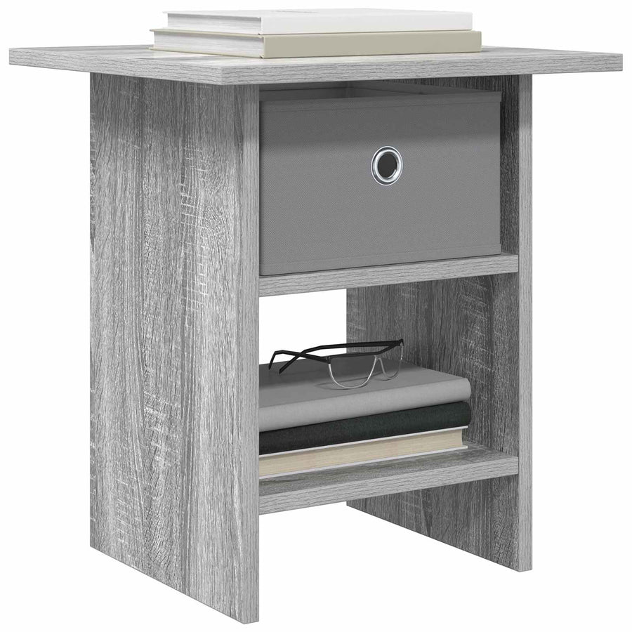 Nachtkastje 2 pcs Grijs Sonoma 41 x 40 x 45 cm Bewerkt hout
