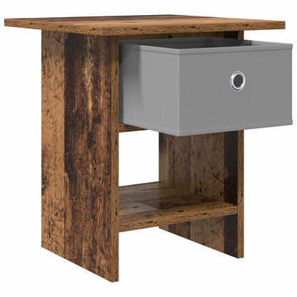 Nachtkastje met lade 2 pcs Oudhout 41 x 40 x 45 cm Bewerkt hout