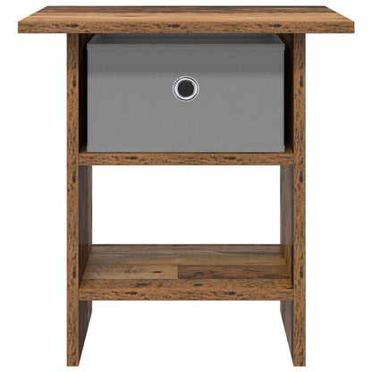 Nachtkastje met lade 2 pcs Oudhout 41 x 40 x 45 cm Bewerkt hout