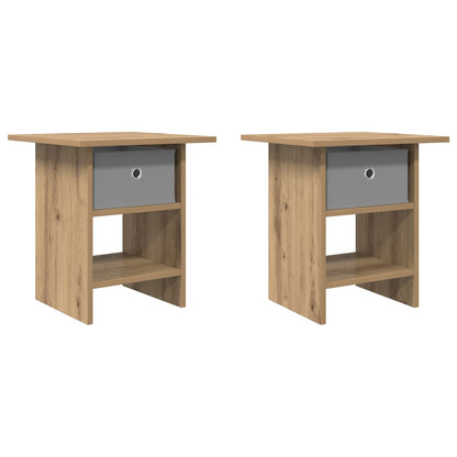 Nachtkastje 2 pcs Artisan Eiken 41 x 40 x 45 cm Bewerkt hout