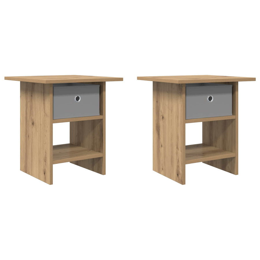Nachtkastje 2 pcs Artisan Eiken 41 x 40 x 45 cm Bewerkt hout