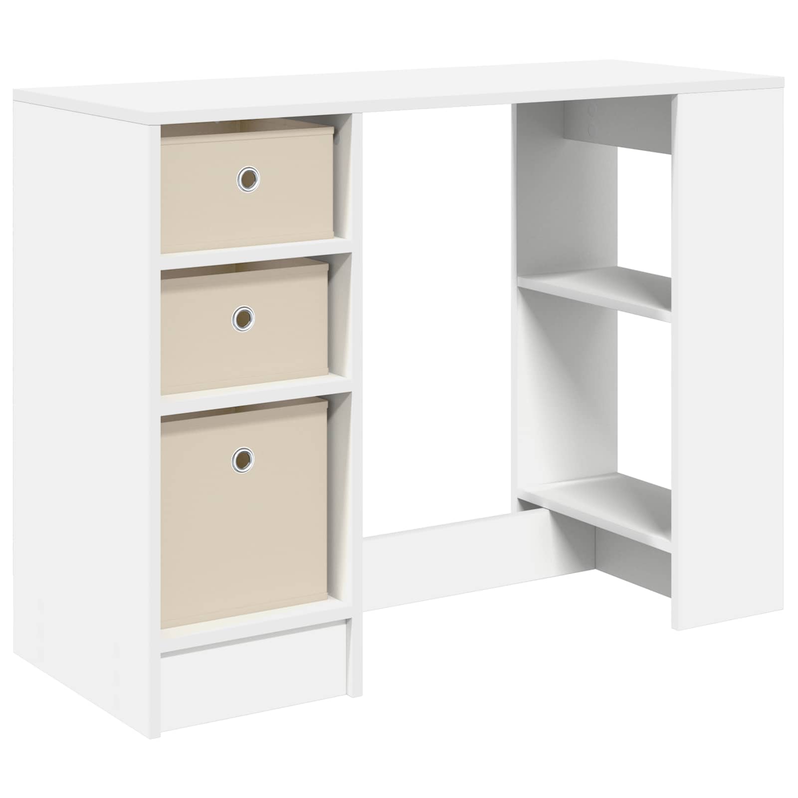 Bureau met lade met plank Wit 100 x 40 x 75 cm Bewerkt hout