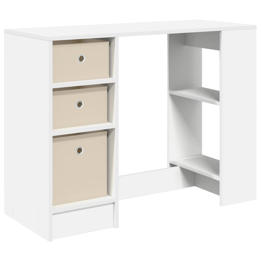Bureau met lade met plank Wit 100 x 40 x 75 cm Bewerkt hout
