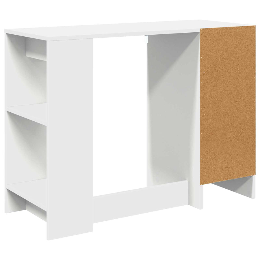 Bureau met lade met plank Wit 100 x 40 x 75 cm Bewerkt hout