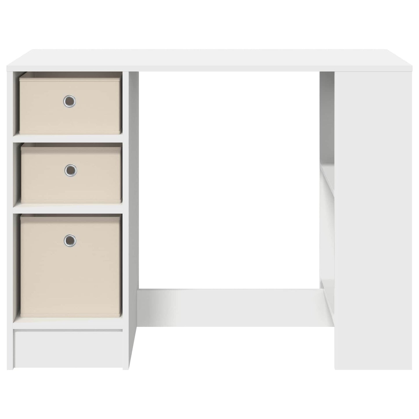 Bureau met lade met plank Wit 100 x 40 x 75 cm Bewerkt hout