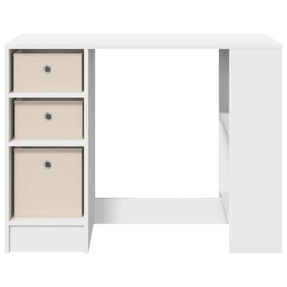 Bureau met lade met plank Wit 100 x 40 x 75 cm Bewerkt hout