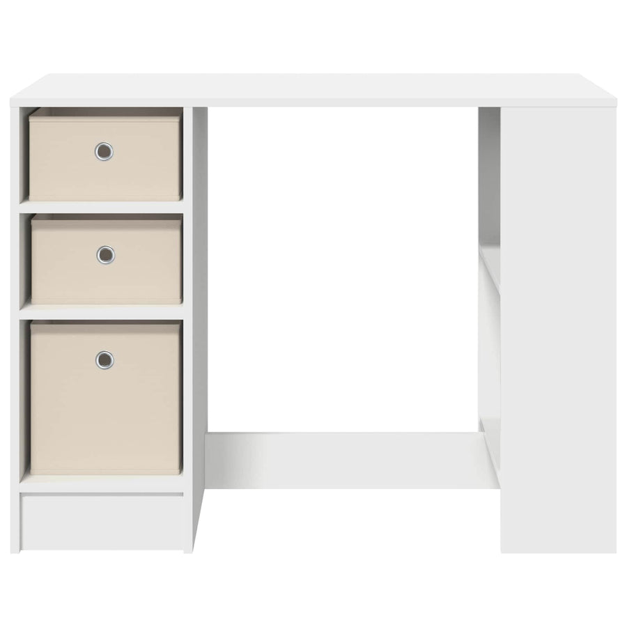 Bureau met lade met plank Wit 100 x 40 x 75 cm Bewerkt hout