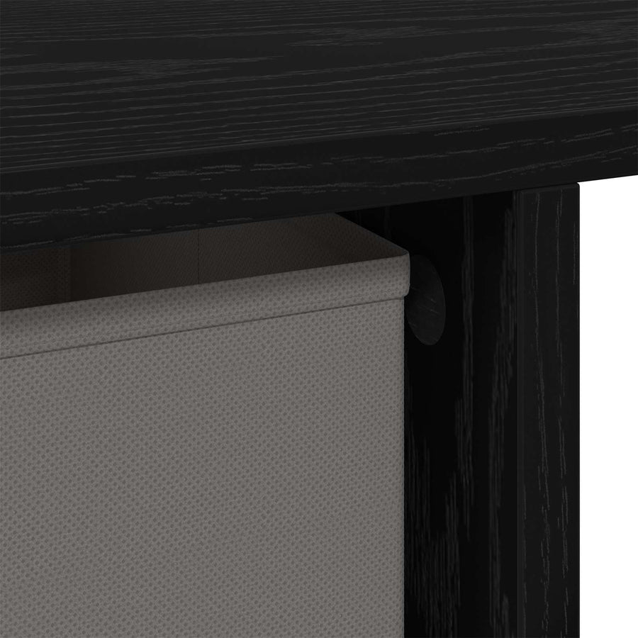 Bureau met lade Zwart Eiken 100 x 40 x 75 cm Bewerkt hout