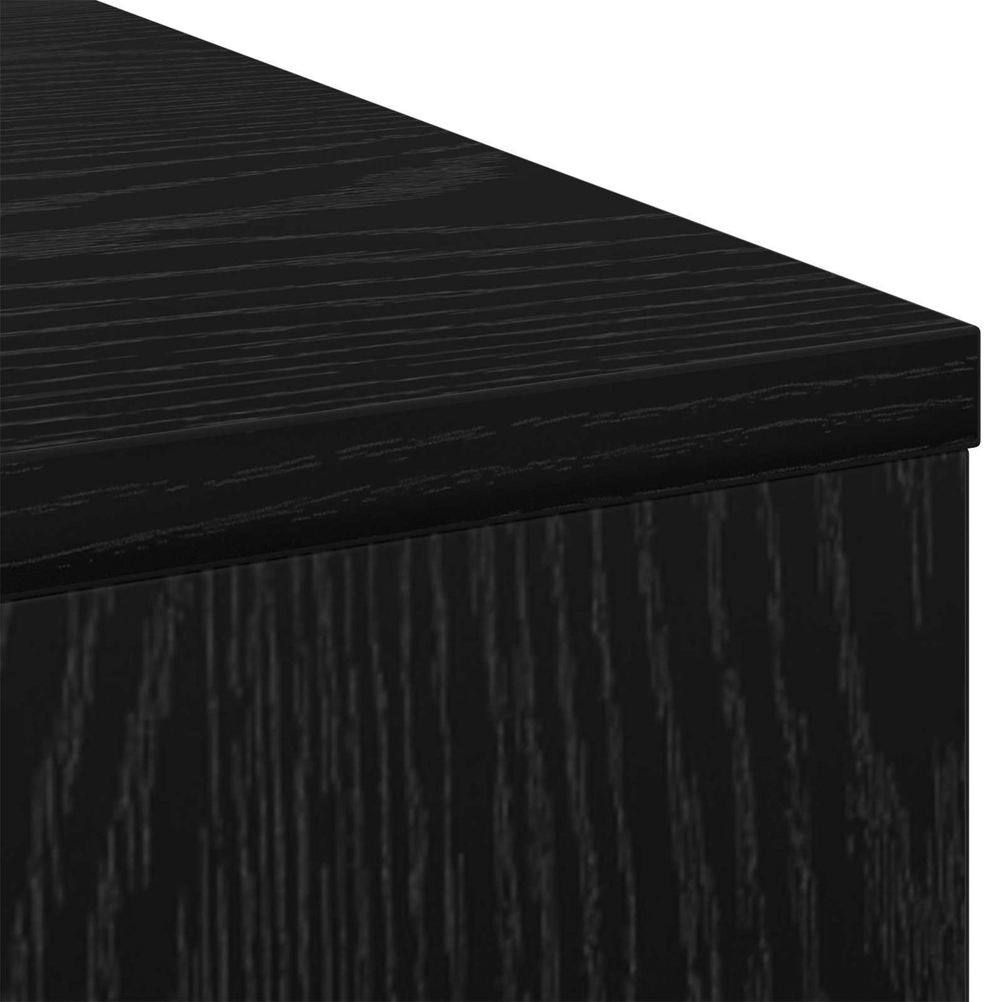 Bureau met lade Zwart Eiken 100 x 40 x 75 cm Bewerkt hout