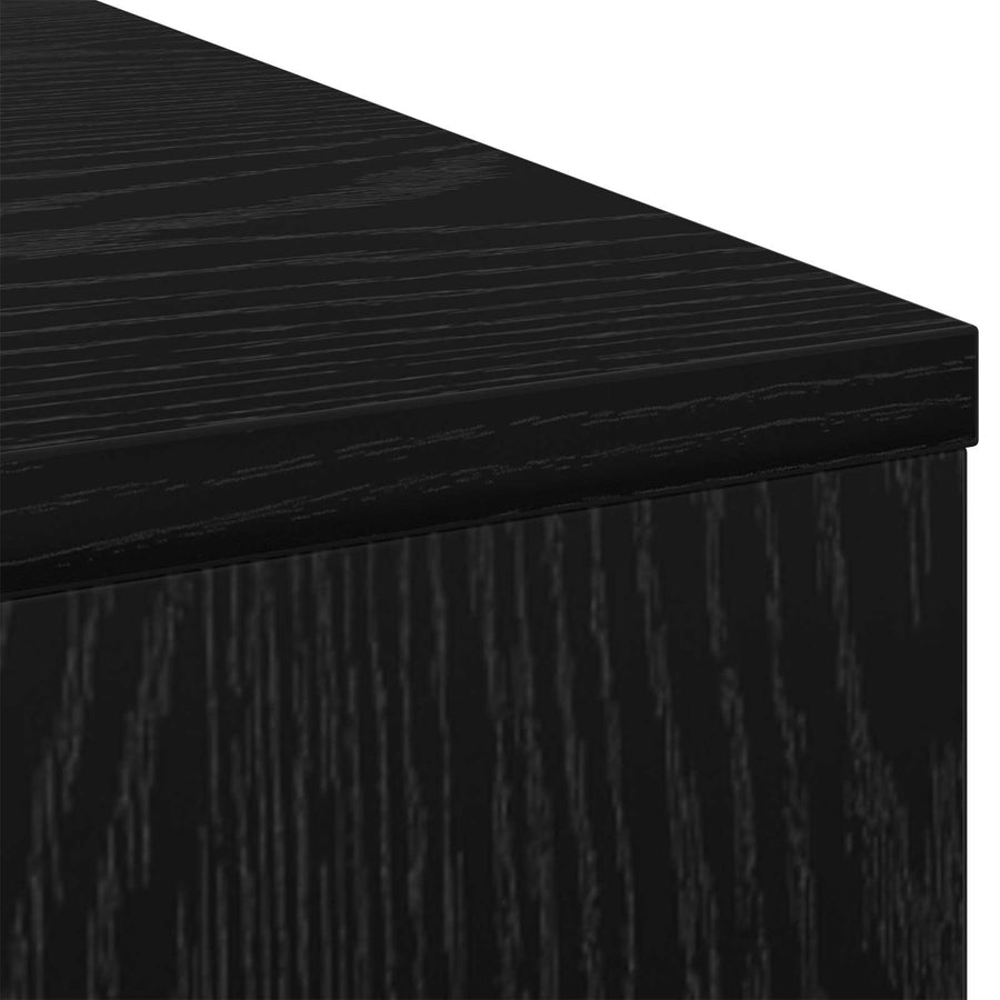Bureau met lade Zwart Eiken 100 x 40 x 75 cm Bewerkt hout
