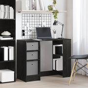 Bureau zwart eiken 100x40x75 cm met lade