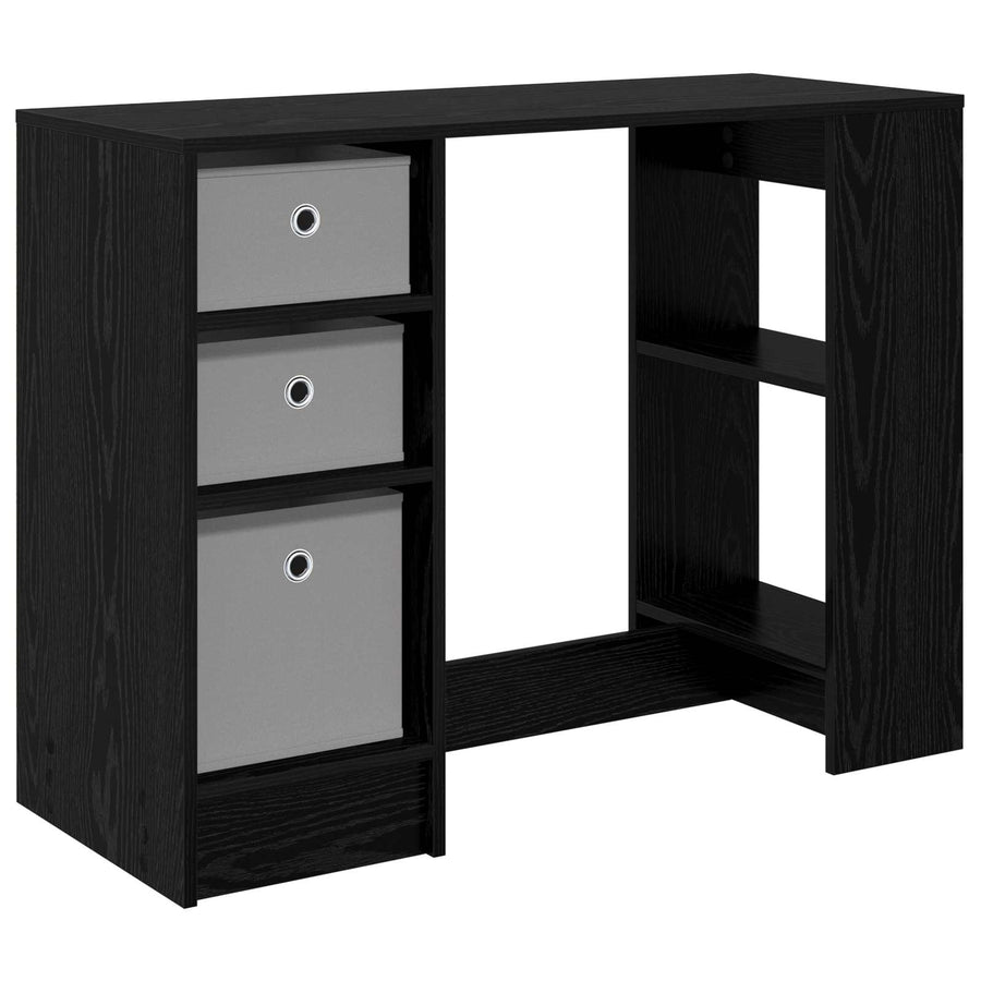 Bureau met lade Zwart Eiken 100 x 40 x 75 cm Bewerkt hout