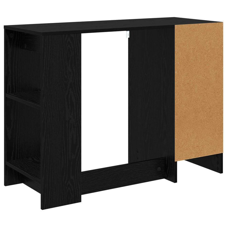 Bureau met lade Zwart Eiken 100 x 40 x 75 cm Bewerkt hout