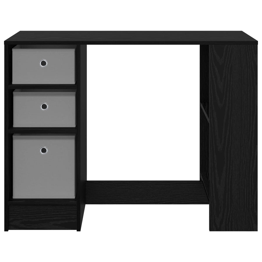 Bureau met lade Zwart Eiken 100 x 40 x 75 cm Bewerkt hout