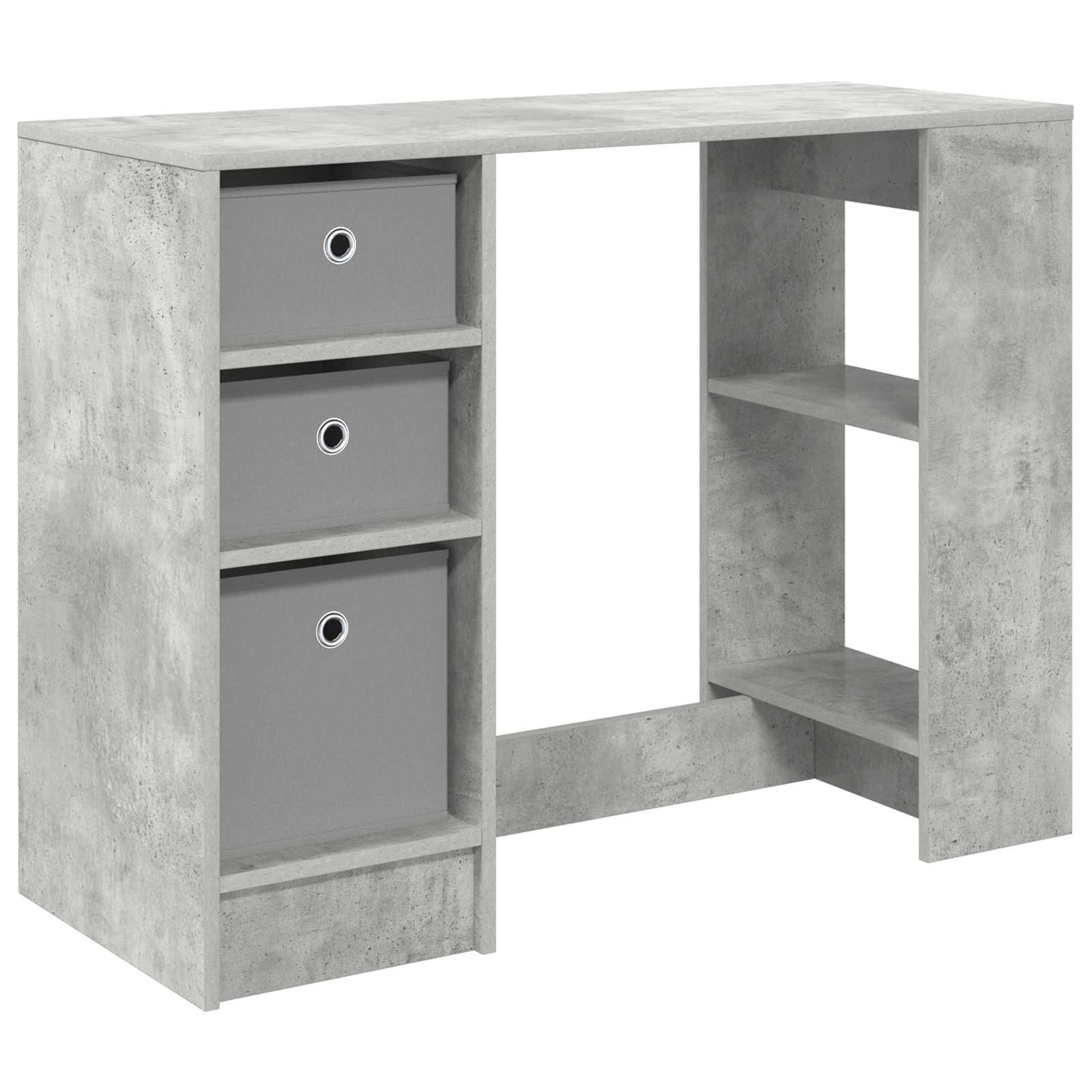Bureau met lade Beton Grijs 100 x 40 x 75 cm Bewerkt hout