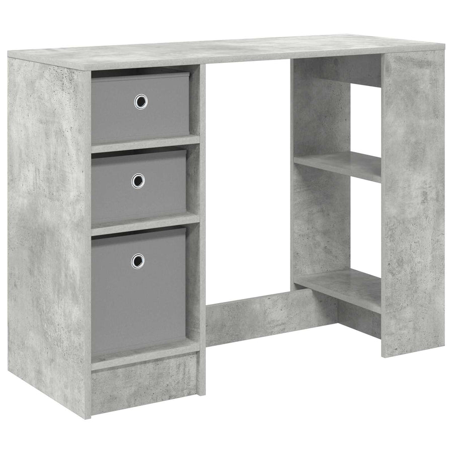 Bureau met lade Beton Grijs 100 x 40 x 75 cm Bewerkt hout