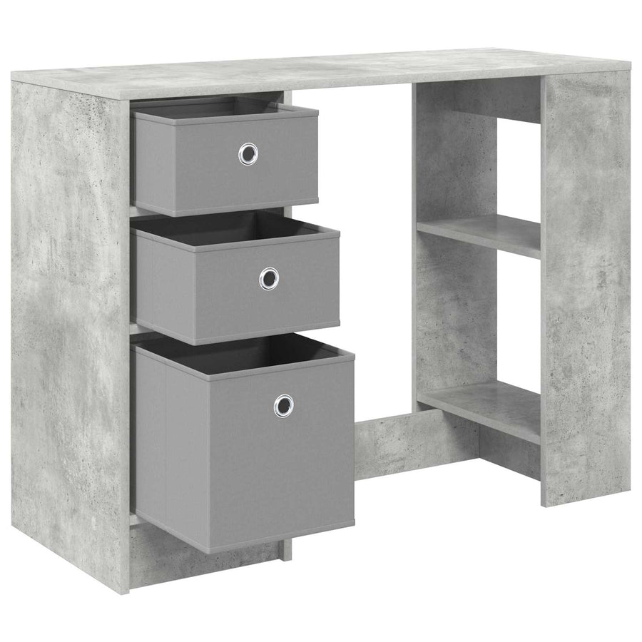 Bureau met lade Beton Grijs 100 x 40 x 75 cm Bewerkt hout