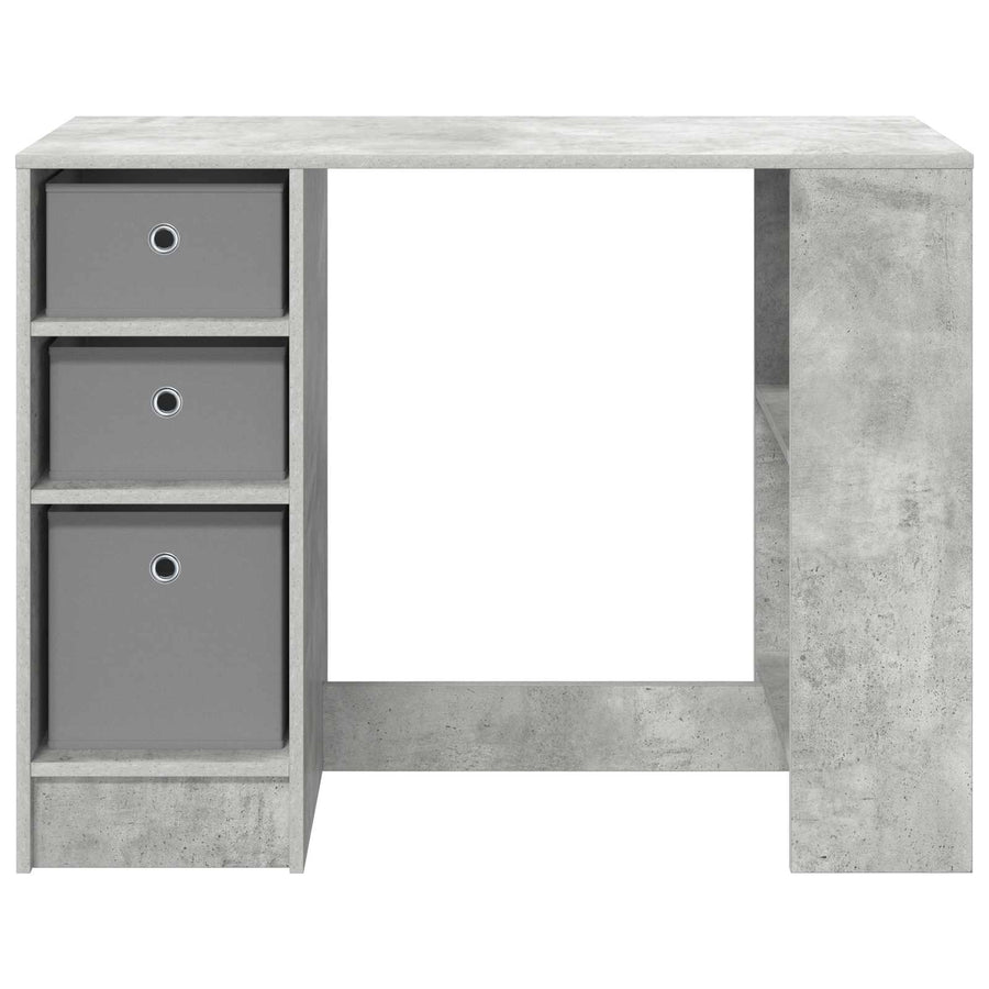 Bureau met lade Beton Grijs 100 x 40 x 75 cm Bewerkt hout