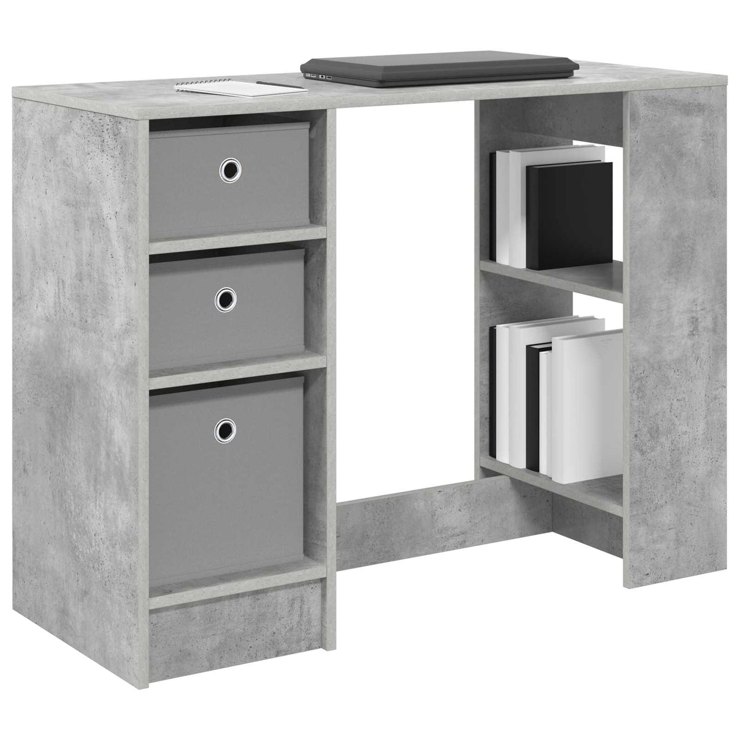 Bureau met lade Beton Grijs 100 x 40 x 75 cm Bewerkt hout