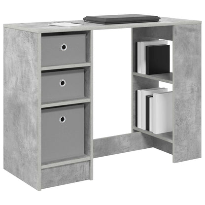 Bureau met lade Beton Grijs 100 x 40 x 75 cm Bewerkt hout