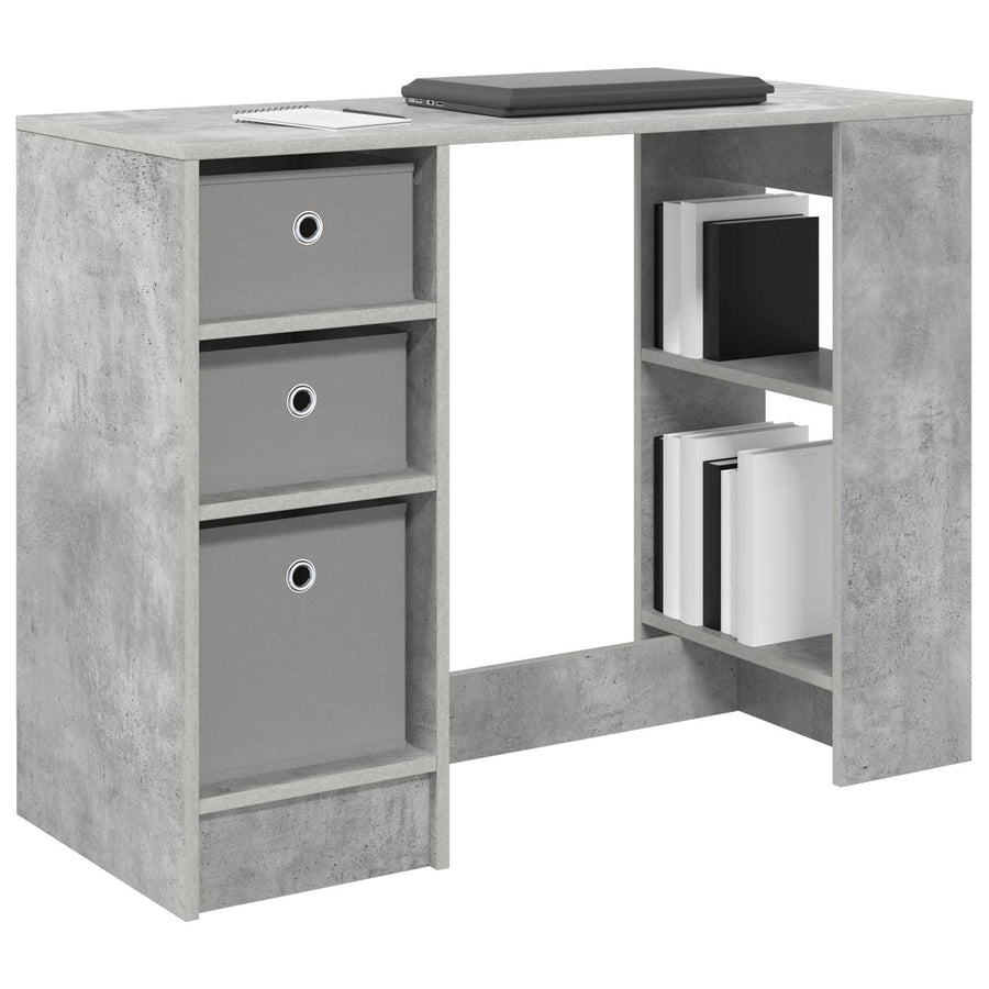 Bureau met lade Beton Grijs 100 x 40 x 75 cm Bewerkt hout