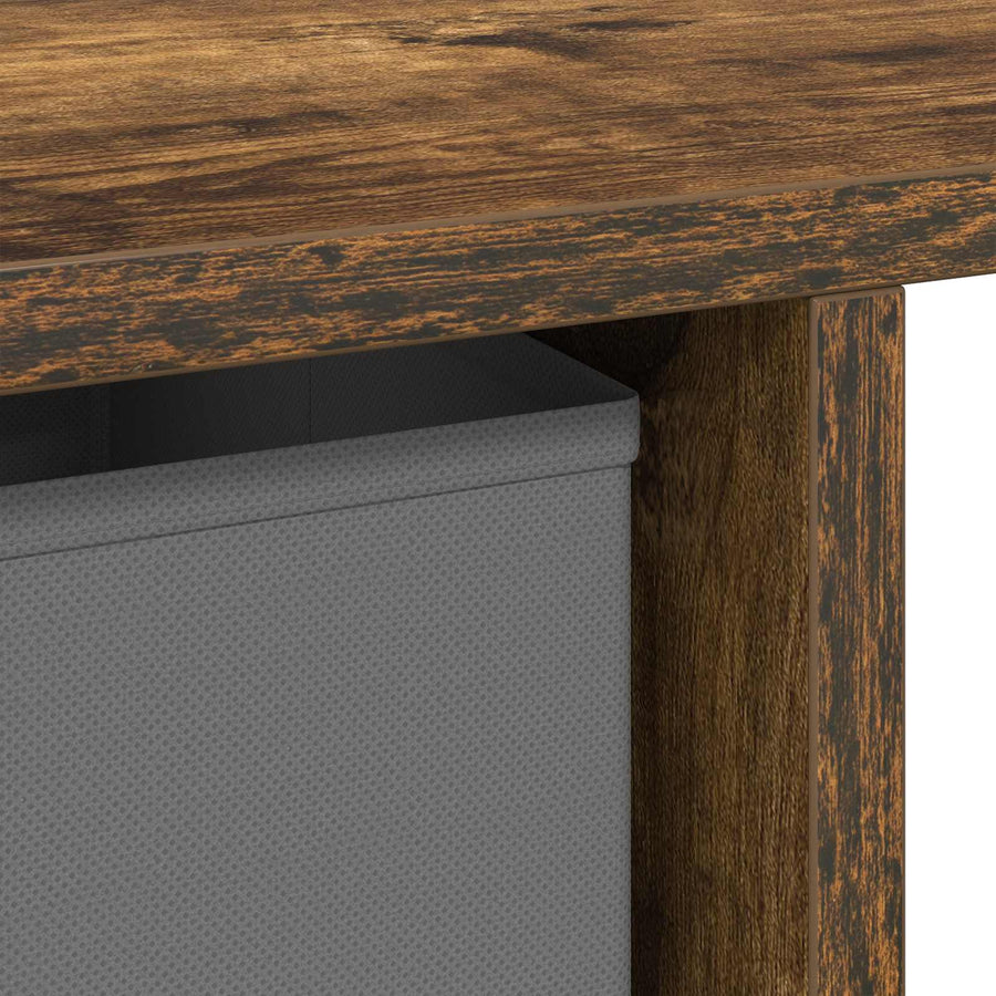 Bureau met lade Gerookt eiken 100 x 40 x 75 cm Bewerkt hout