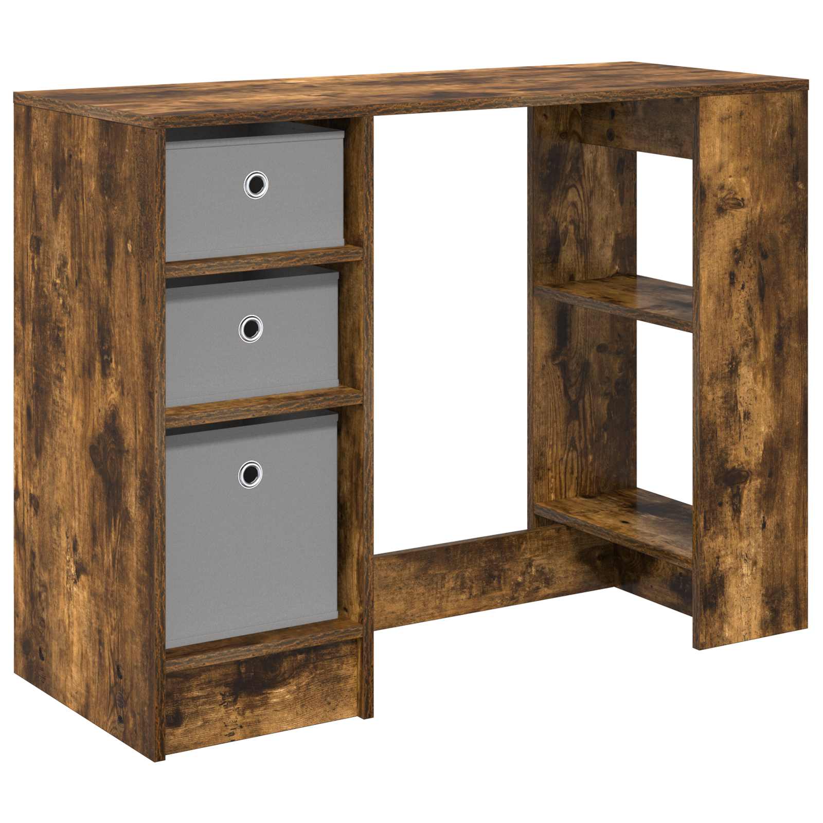 Bureau met lade Gerookt eiken 100 x 40 x 75 cm Bewerkt hout