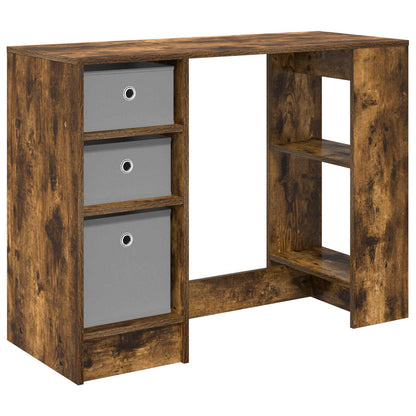 Bureau met lade Gerookt eiken 100 x 40 x 75 cm Bewerkt hout