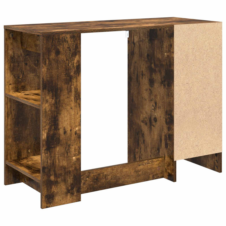 Bureau met lade Gerookt eiken 100 x 40 x 75 cm Bewerkt hout