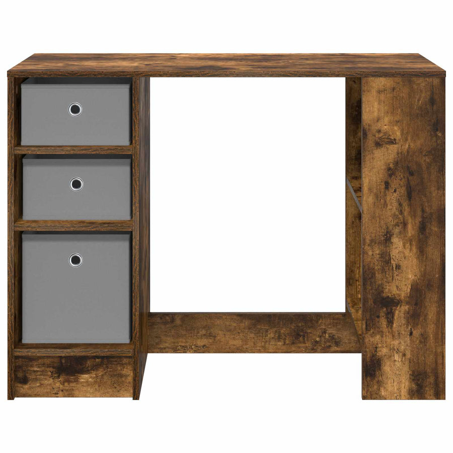 Bureau met lade Gerookt eiken 100 x 40 x 75 cm Bewerkt hout