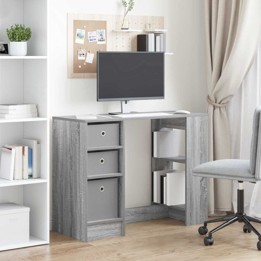 Bureau met lade Grijs Sonoma 100 x 40 x 75 cm Bewerkt hout