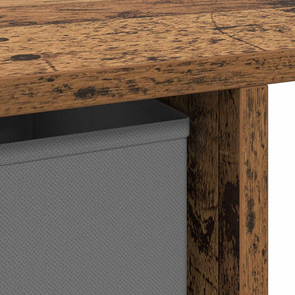 Bureau met lade met plank Oudhout 100 x 40 x 75 cm Bewerkt hout