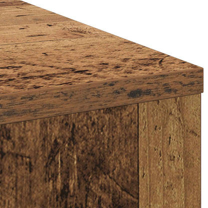 Bureau met lade met plank Oudhout 100 x 40 x 75 cm Bewerkt hout