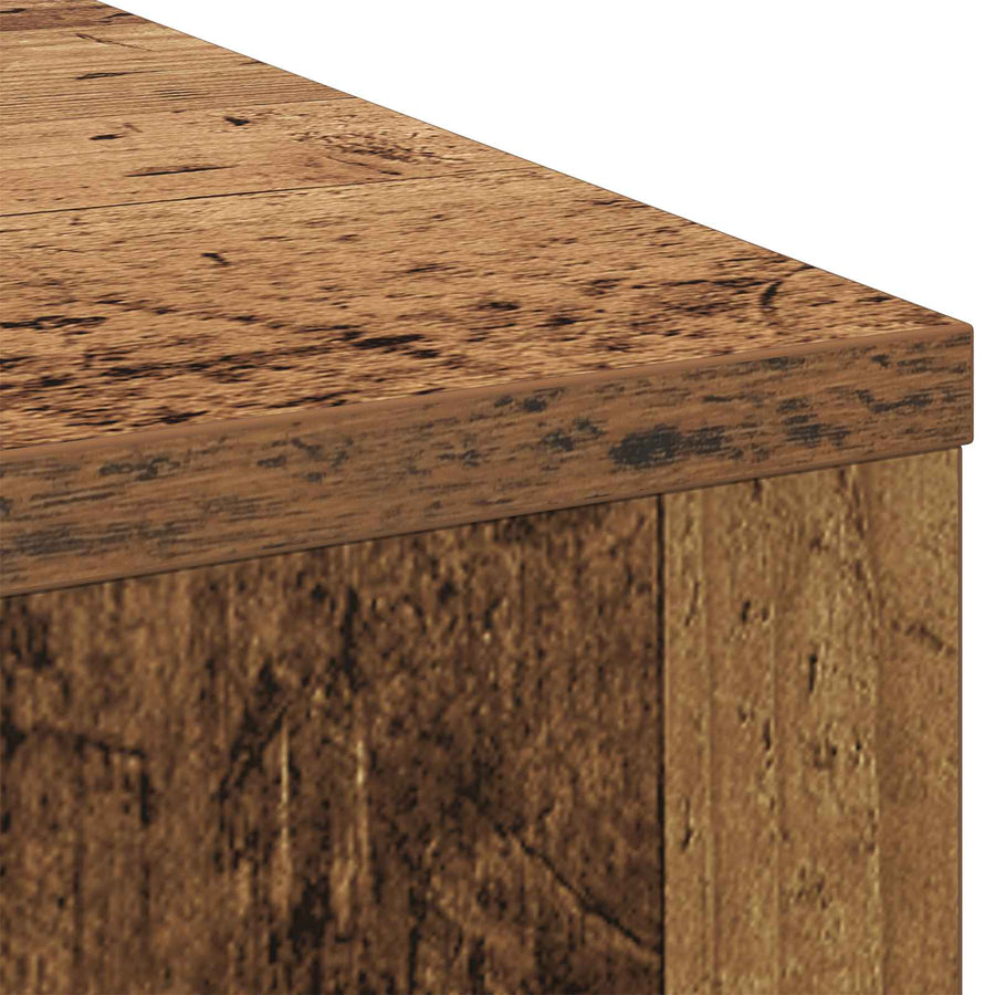 Bureau met lade met plank Oudhout 100 x 40 x 75 cm Bewerkt hout