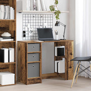 Bureau oudhout 100x40x75 cm met lade en plank